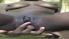 Ebony nipple and boobs teasing orgasm